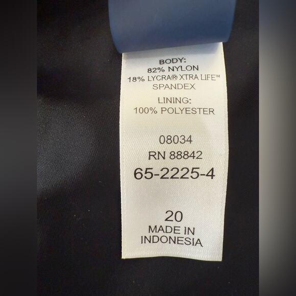 NWT Swimsuits For All Wide-Band Swim Short With Built-In Brief Black Size 20 - Picture 5 of 8